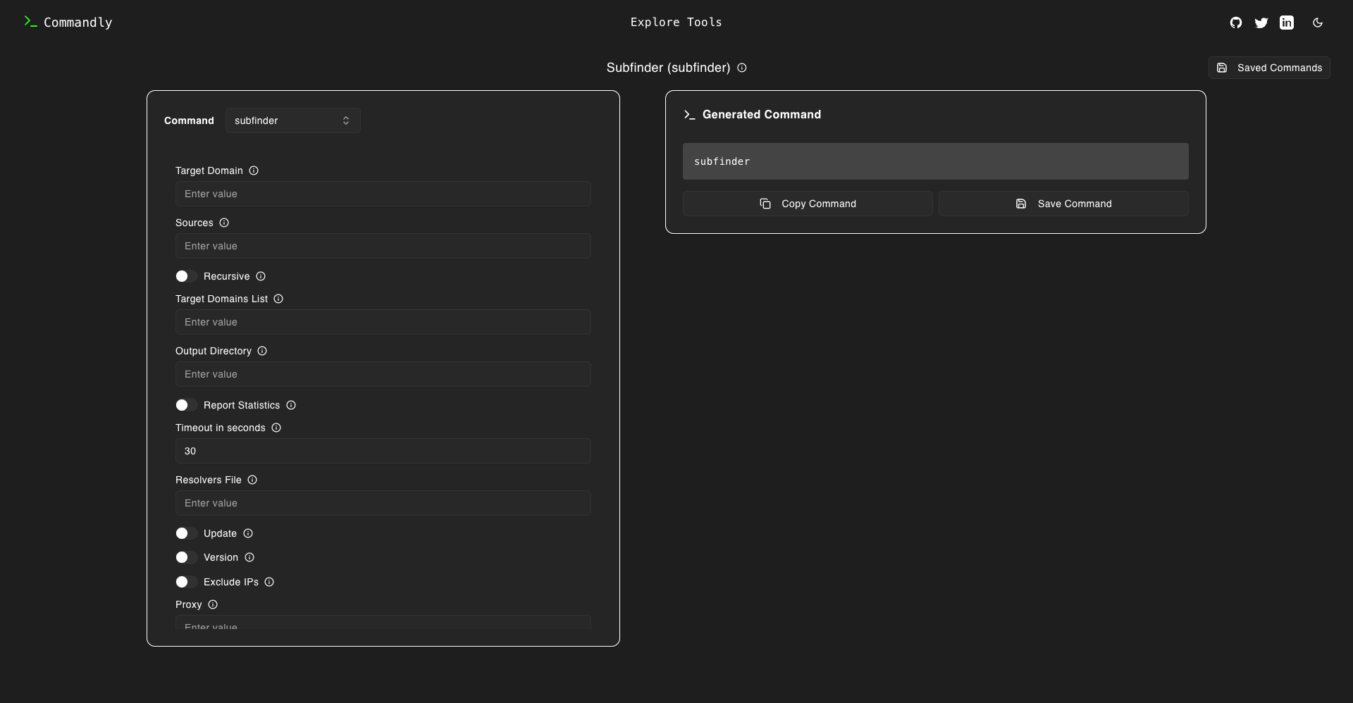 Commandly UI Screenshot
